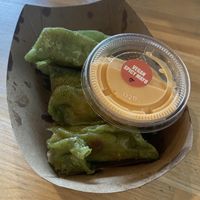 Edamame dumplings  at Sus Hi Eatstation  in Orlando