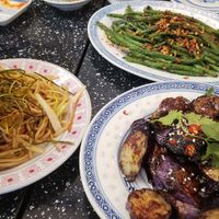 Noodles, eggplants and green beans at Bleu Bao in Paris