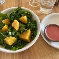 Kale and beets with cranberry dressingg  at Margaret's in Marfa