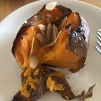Sweet potato with olive oil and almonds  at Margaret's in Marfa