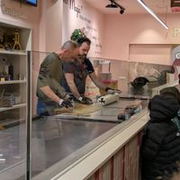 Sweets being made at Confiserie Zucchero in Bruges