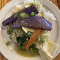 The green curry has eggplant 🤤🤤  at Shangri La in Detroit