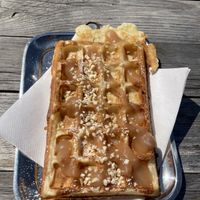 Waffle with applesauce  at Blaue Stunde in Berlin