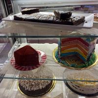 Vegan brownie on top  at Stephanie Rose in Paphos