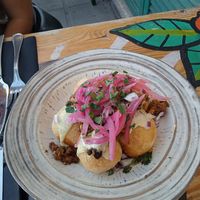 Vegan bombas at Chiwawa Cantina - Vegueta in Gran Canaria