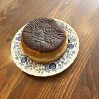 boston crème donut  at Charlotte Street Coffee Company in Pottstown