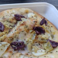 Pita pizza at Hippy Eats in Austin