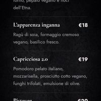 Menu pizze veg at L'Evoluzione Pizza in Catania