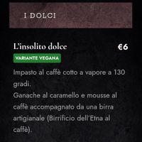 Menu dolci veg (a volte ne fanno anche altri) at L'Evoluzione Pizza in Catania
