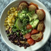 Pangao bowl   at YVR - freshii - International Terminal in Richmond