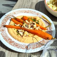 Carrot hummus at Matsa Caffè in Bordeaux