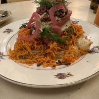 Carrot hummus toast  at Matsa Caffè in Bordeaux