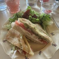Tomato focaccia sandwich   at Matsa Caffè in Bordeaux