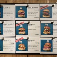 burger options   at Cafe Graphy in Tokyo