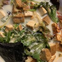 Creamy vegetarian ramen with tofu  at Muteki Ramen in Jersey City