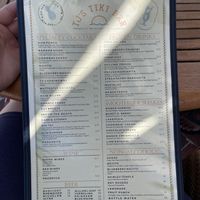 Menu  at TJ's Tiki Bar in Marathon