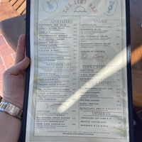 Menu  at TJ's Tiki Bar in Marathon