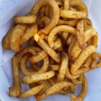 Curly fries  at TJ's Tiki Bar in Marathon