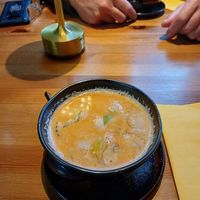 TomKha Soup with mushrooms at AnTee Vegan in Hamburg