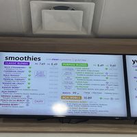 Menu with vegan labels  at DFW - Freshens  in Dallas
