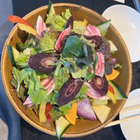 Salad with apple dressing  at Ginza Sanada Six in Tokyo