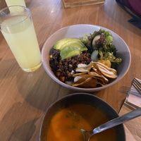 Menu of the day 18,000 pesos  at Cafė Mattelsa in Medellin