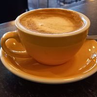 Oat latte at The Breakfast Club in Croydon