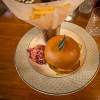 Vegan cheeseburgerr  at The Cosy Club in Chester