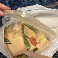 Panang curry and rice   at Raya Thai in Helensburgh