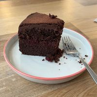 Chocolate Cake at Valiente Café in Bogota