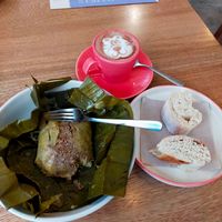 Tamale at Valiente Café in Bogota