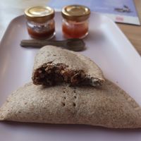 Empanadas with quinoa at Valiente Café in Bogota