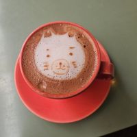 cute latte art~~ at Valiente Café in Bogota