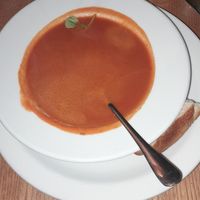 Red pepper and tomato soup at The Cambrian Inn in Harverfordwest