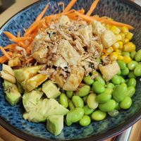 Poke bowl with tofu at Poki Poki in Dinant