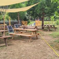 Food truck seats at El Descansadero in Genalguacil