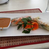 Summer rolls (with tofu) and peanut sauce at Mai Thai in Viernheim