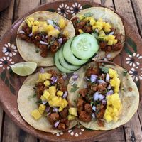 pastor tacos  at Espacio Nómada in Xalapa