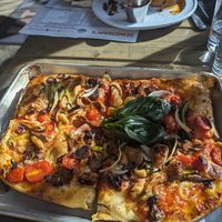 Customized a vegan pizza at JenChan's in Atlanta