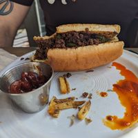 Philly cheese steak (minus the cheese) with impossible beef at JenChan's in Atlanta