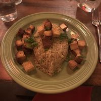 vegan fried rice with tofu. they also had impossible pork #Veganuary at JenChan's in Atlanta