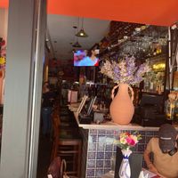 Inside eating at Tacos and Tequila in New York City