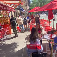 Outdoor eating at Tacos and Tequila in New York City