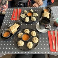Clearly labeled vegan options. You can order the momo, bhobi or a burger (vegan options on the bottom of the picture). Really nice! #Veganuary at Himalaya Momo in Neuchatel