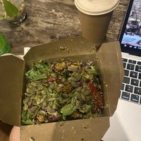 Huge take away salad and freshly squeezed juice  at Salad Lab in Ungasan