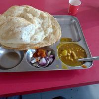 Chola Bhatura at Ram Sewak Restaurant in Bodhgaya