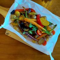 Grilled vegetables at Háromforrás Étterem in Nagyhuta