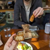 Fraud chicken and dip at Full Soul Vegan in Stockholm