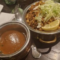 Chana biryani and madras sauce at Taste of Asia in Newport