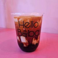 Brown sugar fresh milk with oatmilk  at Hello Boba in Vaestra Froelunda